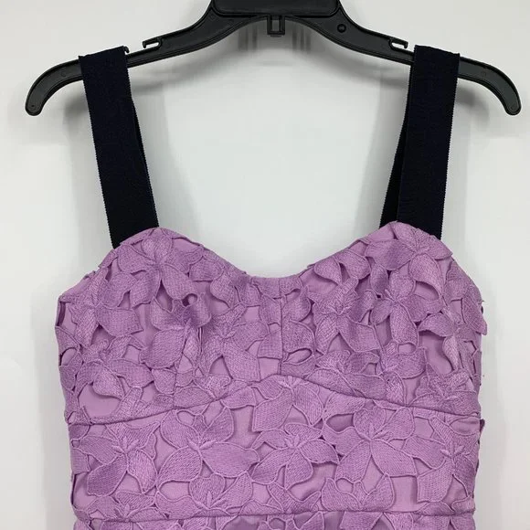 J.Crew Dress Purple Lace Sleeveless Sweetheart Midi NWT - Picture 3 of 10